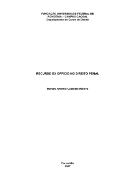 RECURSO EX OFFICIO NO DIREITO PENAL