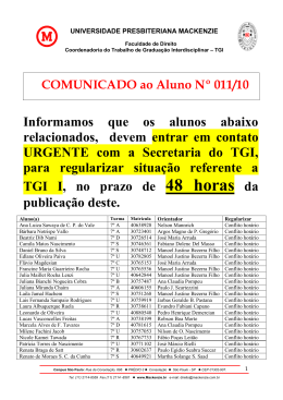 Informamos que os alunos abaixo relacionados, devem entrar em
