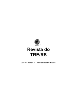 Revista do TRE/RS - Tribunal Regional Eleitoral do Rio Grande do Sul