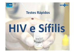 Testes Rápidos em HIV e Sífilis