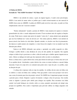 A Pr&aacute;tica de SEIZA - Associa&ccedil;&atilde;o de Aikido da Bahia