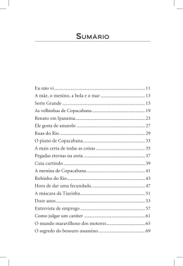 Sum&aacute;rio Eu n&atilde;o vi ............................................................................ 11 A