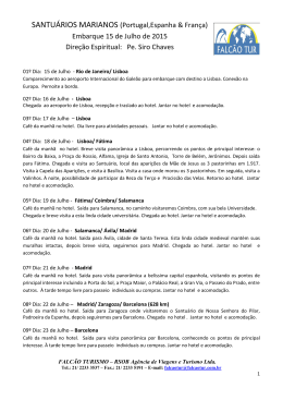 SANTU&Aacute;RIOS MARIANOS (Portugal,Espanha & Fran&ccedil;a