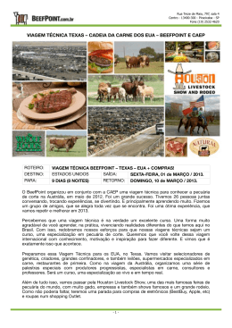 viagem t&eacute;cnica texas &ndash; cadeia da carne dos eua &ndash; beefpoint e caep