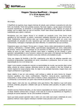 Viagem T&eacute;cnica BeefPoint &ndash; Uruguai
