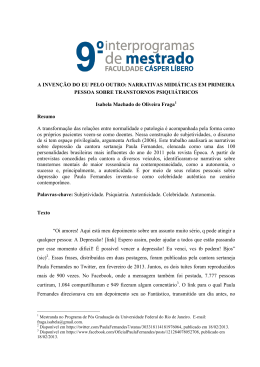 A INVEN&Ccedil;&Atilde;O DO EU PELO OUTRO: NARRATIVAS MIDI&Aacute;TICAS EM