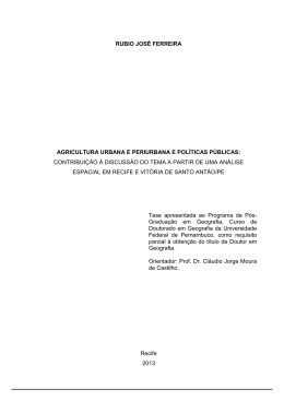 RUBIO JOSÉ FERREIRA AGRICULTURA URBANA E