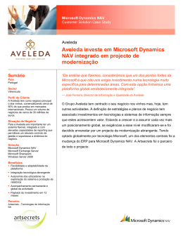 Aveleda investe em Microsoft Dynamics NAV integrado em projecto