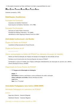 Maria Cristina Teixeira Santos - FCNAUP