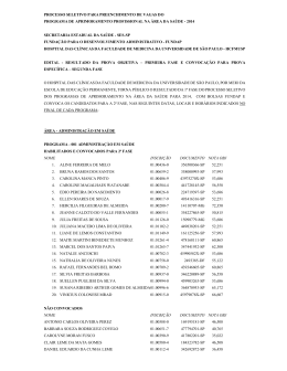 processo seletivo para preenchimento de vagas do programa de