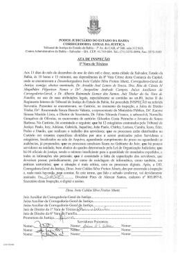 1&ordf; Vara de T&oacute;xicos - Tribunal de Justi&ccedil;a do Estado da Bahia