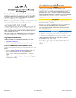 Unidade linear Classe B Instruções de Instalação