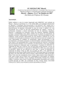 IC-NOCMAT 2007 Macei&oacute; Macei&oacute; - Universidad Polit&eacute;cnica de