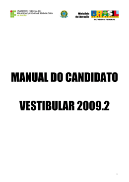 Manual Candidato Vestibular 20092