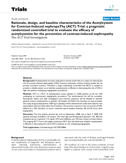 Rationale, design, and baseline characteristics of the Acetylcystein