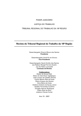 Revista do Tribunal Regional do Trabalho da 18ª Região