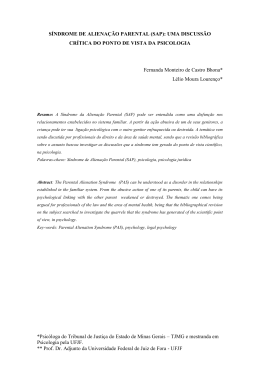 *Psic&oacute;loga do Tribunal de Justi&ccedil;a do Estado de Minas Gerais