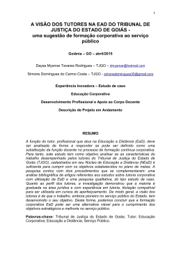 a visão dos tutores na ead do tribunal de justiça do estado
