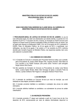 Edital do Concurso - Minist&eacute;rio P&uacute;blico do Estado do Rio de Janeiro