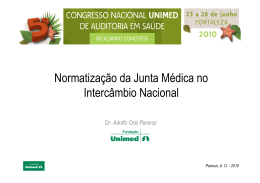 Normatização da Junta Médica no Intercâmbio