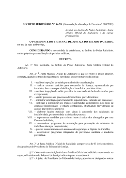 DECRETO JUDICI&Aacute;RIO - Tribunal de Justi&ccedil;a do Estado da Bahia