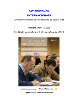 Programa [Portugu&ecirc;s] - Universidade do Porto