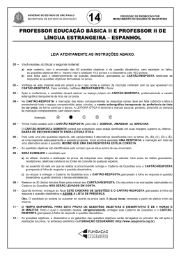 espanhol - Funda&ccedil;&atilde;o Cesgranrio