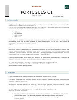 PORTUGUÉS C1 - Sanz y Torres