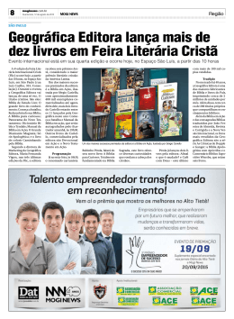 Geogr&aacute;fica Editora lan&ccedil;a mais de dez livros em Feira Liter&aacute;ria Crist&atilde;