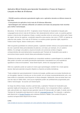 Aplicativo M&oacute;vel Gratuito para Aprender Vocabul&aacute;rio e Frases de