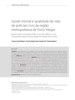 Saúde mental e qualidade de vida de policiais civis da