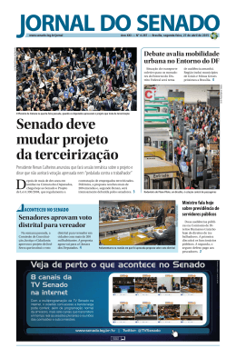 Senado deve mudar projeto da terceiriza&ccedil;&atilde;o