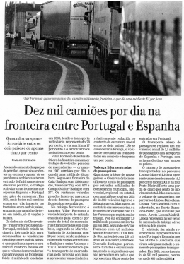 Dez mil camiões por dia na fronteira entre Portugal e Espanha