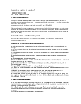 Quais s&atilde;o as esp&eacute;cies de sociedade