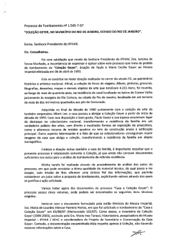 Tombamento da Coleção Geyer