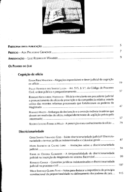 Os poderes do juiz e o controle das decis&otilde;es judiciais