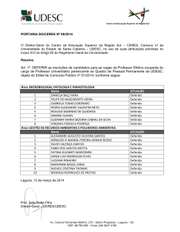 Homologa inscri&ccedil;&otilde;es para o Concurso P&uacute;blico - Ceres