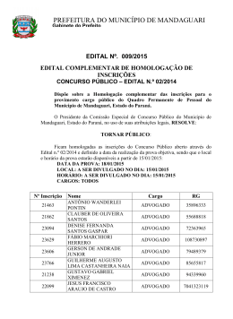 PREFEITURA DO MUNIC&Iacute;PIO DE MANDAGUARI