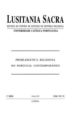 LUSITÂNIA SACRA - Universidade Católica Portuguesa