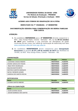 Resultado da an&aacute;lise da documenta&ccedil;&atilde;o de Renda