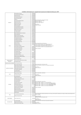 Clique aqui e confira a lista dos candidatos aprovados na primeira