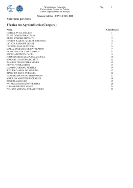 Técnico em Agroindústria (Canguçu)
