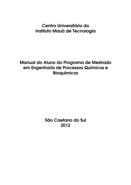 Manual do Aluno de Mestrado - Instituto Mauá de Tecnologia