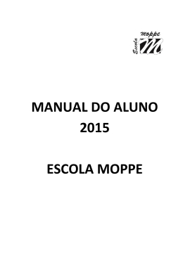 MANUAL DO ALUNO 2015 ESCOLA MOPPE