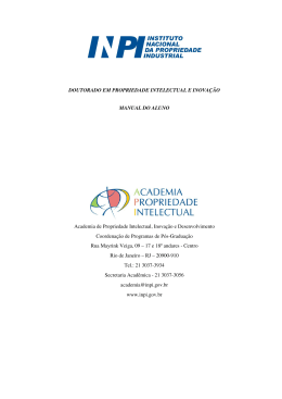 DOUTORADO EM PROPRIEDADE INTELECTUAL E