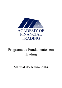 Manual do Aluno - Academy of Financial Trading