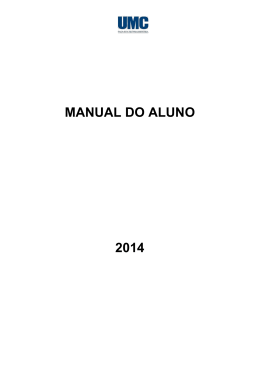 MANUAL DO ALUNO 2014 - Portal do Aluno | UMC