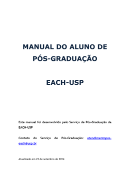 manual do aluno de pós-graduação each-usp