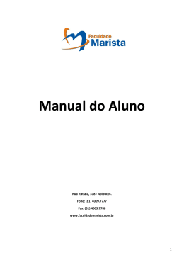 Manual do Aluno - Faculdade Marista