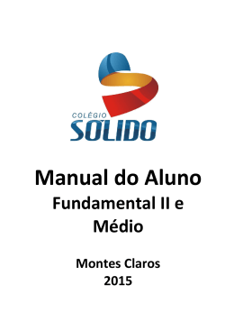 Manual do Aluno - Colégio Sólido